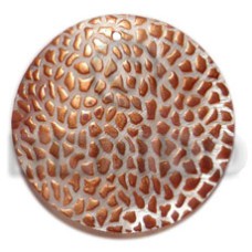 Round 40mm hammershell handpainted