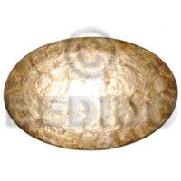 Oval placemat 12x18" smoked capiz