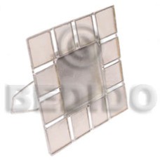 Natural white picture frame capiz