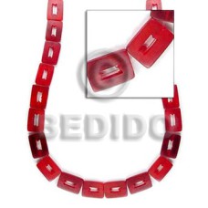 Red 25mmx18mm rectangular horn
