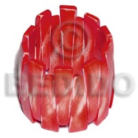 Painted bone elastic bangle -