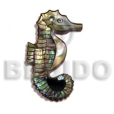 Shell inlaid seahorse
