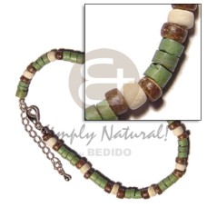 Green 4-5mm coco heishe