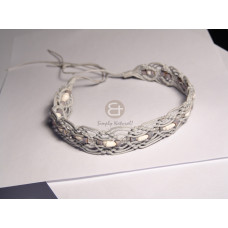 Wax cord macrame choker