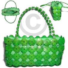 Green coco flowers inner