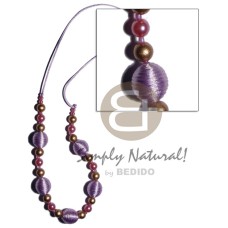 20mm wrapped wood beads