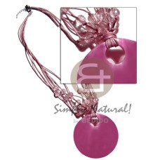 6 rows pink wax cord