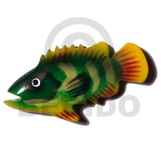 Fish handpainted wood refrigerator magnet
