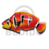 Fish handpainted wood refrigerator magnet