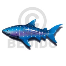 Shark handpainted wood refrigerator magnet