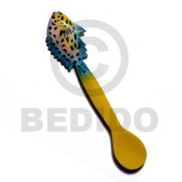 Fish on spoon handpainted wood