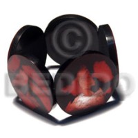 50mm round black resin
