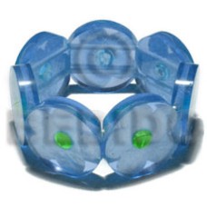 30mm round aqua blue clear