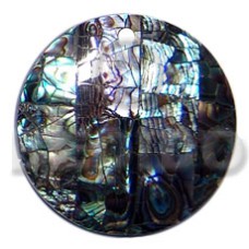 40mm round paua shell cracking