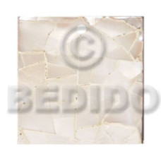 Flat 20mmx20mm square green shell