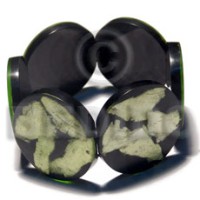 50mm round black resin