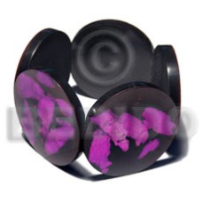 50mm round black resin