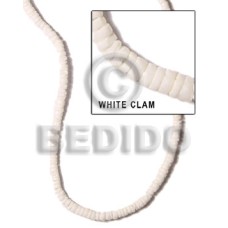 4-5mm white clam heishe