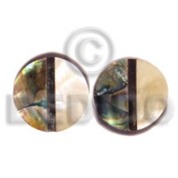 Inlaid troca and abalone round