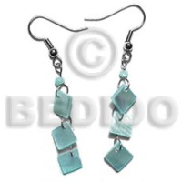 Dangling 8mm aqua blue