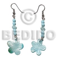 Dangling 20mm aqua blue hammershell