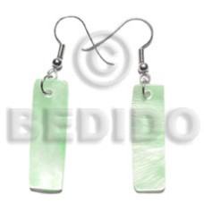 Dangling 30x10mm pastel green hammershelll