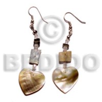 Dangling 15mm brownlip heart