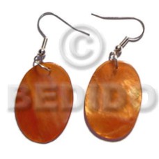 Dangling 35mmx30mm oval orange