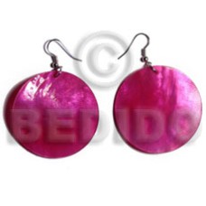 Dangling 30mm fushia pink round
