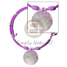 Lilac 2-3mm coco heishe wire