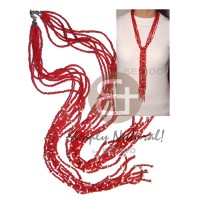 Scarf necklace - 7 rows