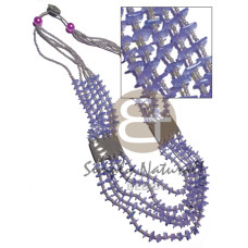 5 graduated flat rows lilac