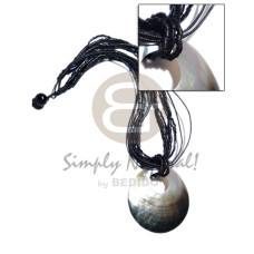 45mm round blacklip shell pendant