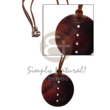 Round black tab 60mm pendant