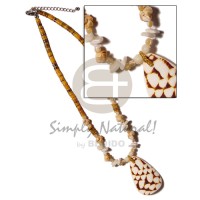 4-5mm orange hammershell heishe