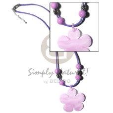 40mm lilac kabibe flower shell