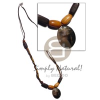 Bamboo wax cord wood beads