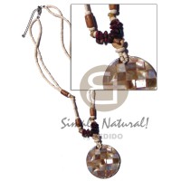 45mm brownlip blocking pendant in