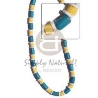 Blue wood tube pastel