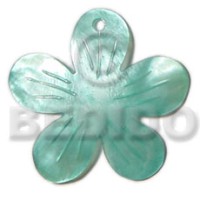 40mm aqua blue flower hammershell