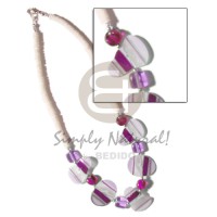 Painted violet striped capiz