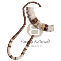 Graduated coco heishe natural brown