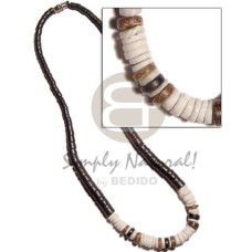 Graduated black coco heishe