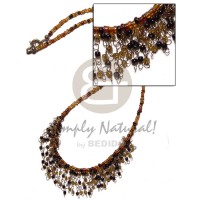 Glass beads in light brown