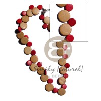 Single row red natural white