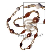 2 layers golden glass beads