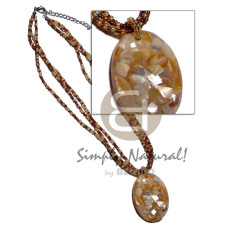 3 layers glass beads