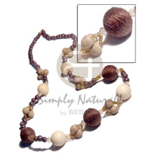 20mm wrapped round wood beads