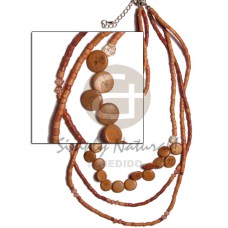 3 rows graduated tan 2-3mm