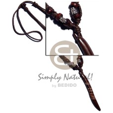 Tribal carved 80mmx10mm wooden